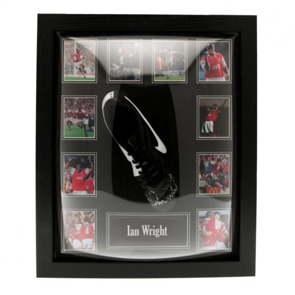 Official Arsenal FC Wright Signed Boot (Framed) Official Arsenal FC Wright Signed Boot (Framed)