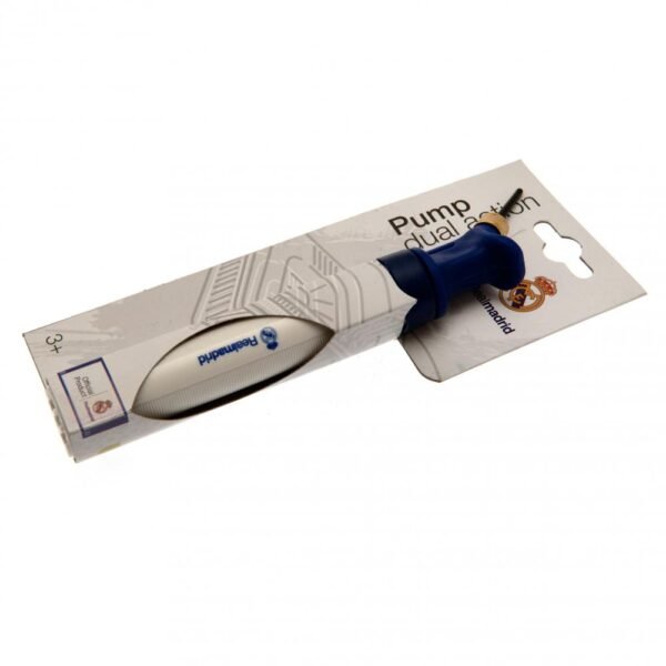 Official Real Madrid CF White Dual Action Football Pump Official Real Madrid CF White Dual Action Football Pump