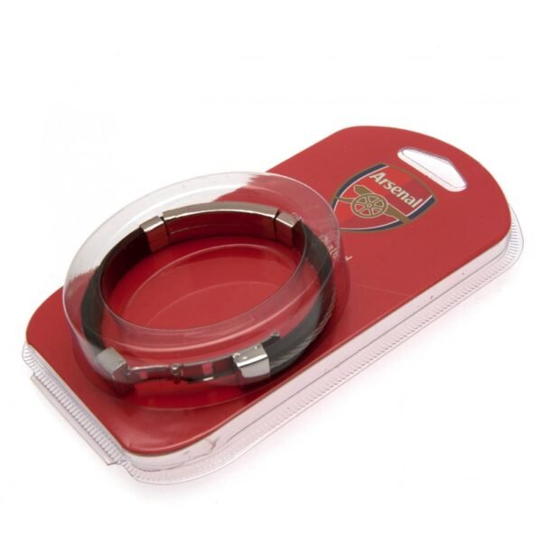 Official Arsenal FC Silver Inlay Silicone Bracelet Official Arsenal FC Silver Inlay Silicone Bracelet