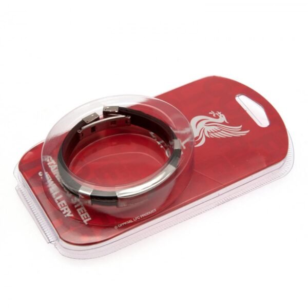 Official Liverpool FC Silver Inlay Silicone Bracelet Official Liverpool FC Silver Inlay Silicone Bracelet