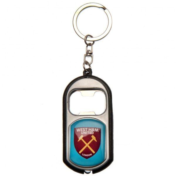 Official West Ham United FC Keyring Torch Bottle Opener Official West Ham United FC Keyring Torch Bottle Opener
