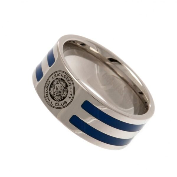 102644-Leicester-City-FC-Colour-Stripe-Ring-1 Official Premier League Leicester City FC Colour Stripe Ring Medium
