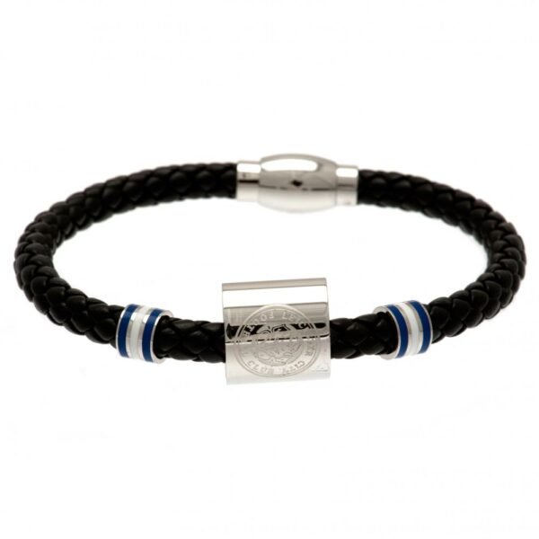 Official Leicester City FC Colour Ring Leather Bracelet Official Leicester City FC Colour Ring Leather Bracelet