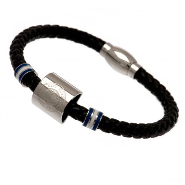 Official Leicester City FC Colour Ring Leather Bracelet Official Leicester City FC Colour Ring Leather Bracelet