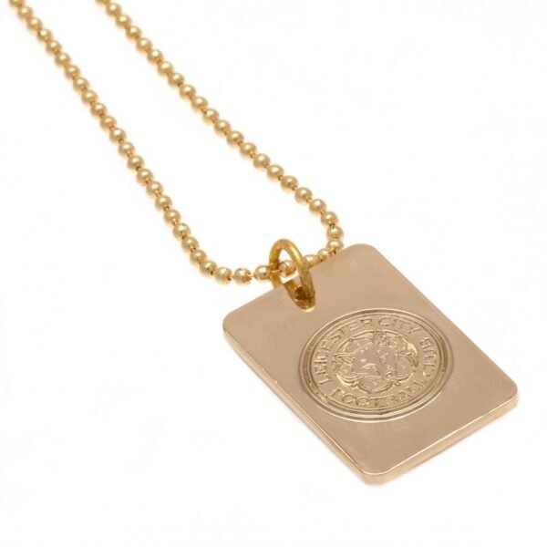 Official Leicester City FC Gold Plated Dog Tag & Chain Official Leicester City FC Gold Plated Dog Tag & Chain