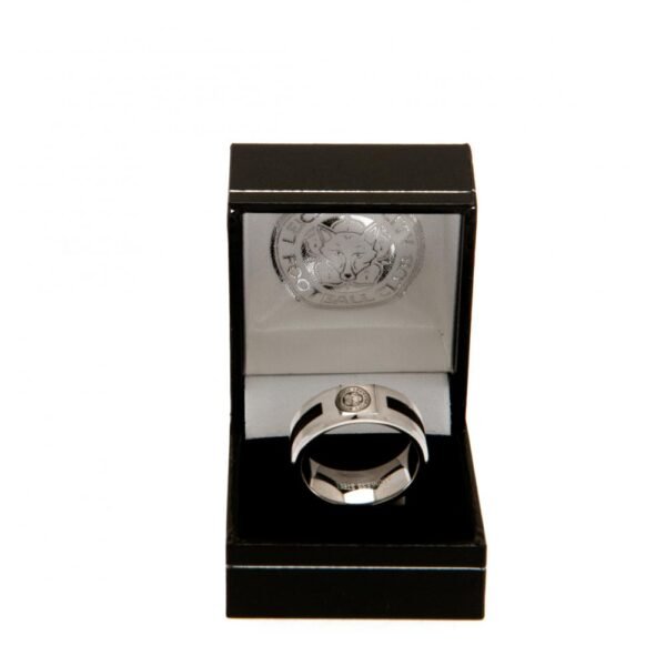 105834-Leicester-City-FC-Black-Inlay-Ring-2 Official Premier League Leicester City FC Black Inlay Ring Medium