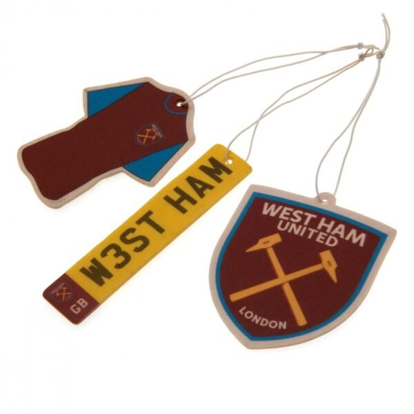 Official West Ham United FC 3pk Air Freshener Official West Ham United FC 3pk Air Freshener