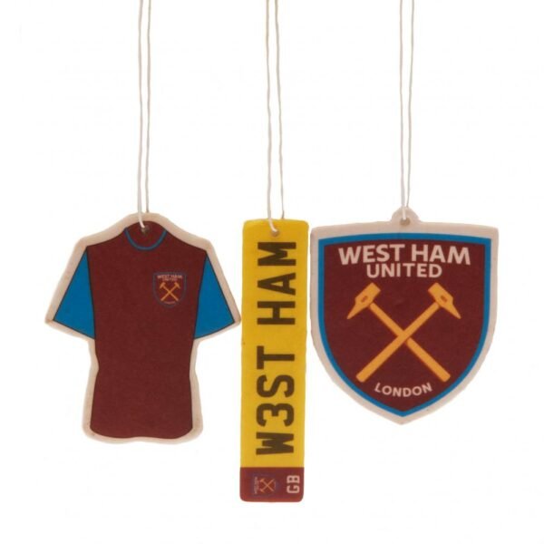 Official West Ham United FC 3pk Air Freshener Official West Ham United FC 3pk Air Freshener