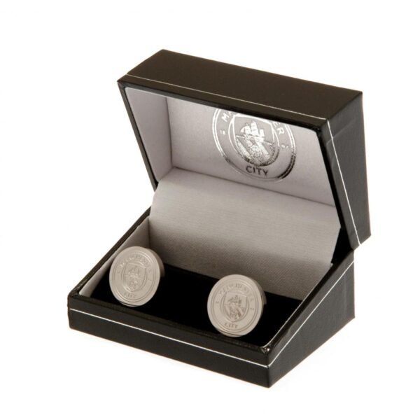Official Manchester City FC Stainless Steel Formed Cufflinks Official Manchester City FC Stainless Steel Formed Cufflinks