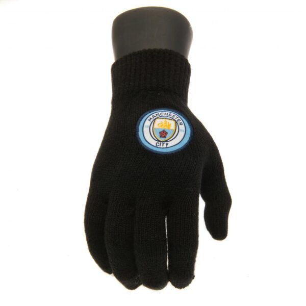 110977-Manchester-City-FC-Knitted-Gloves-Junior-1-1 Official Manchester City FC Knitted Gloves Junior