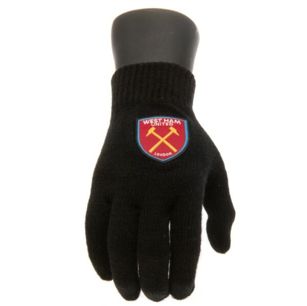 111789-West-Ham-United-FC-Knitted-Gloves-Junior-1-1 Official West Ham United FC Knitted Gloves Junior