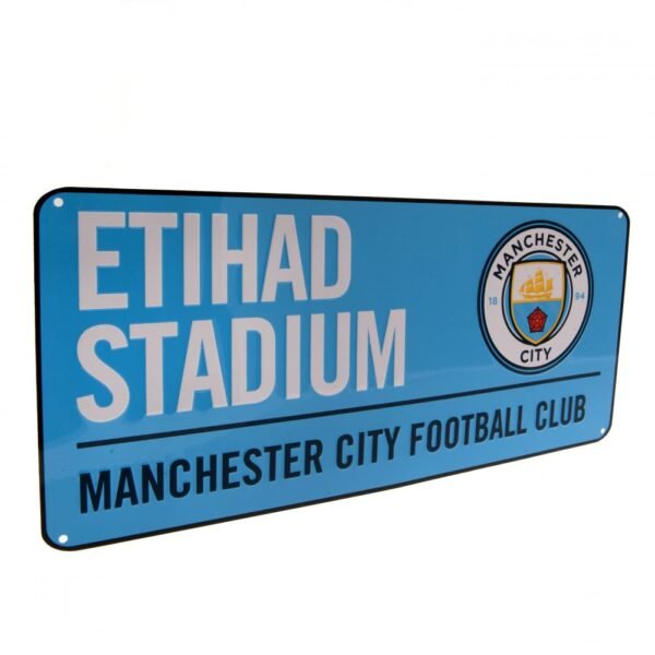 Official Manchester City FC Colour Street Sign Official Manchester City FC Colour Street Sign