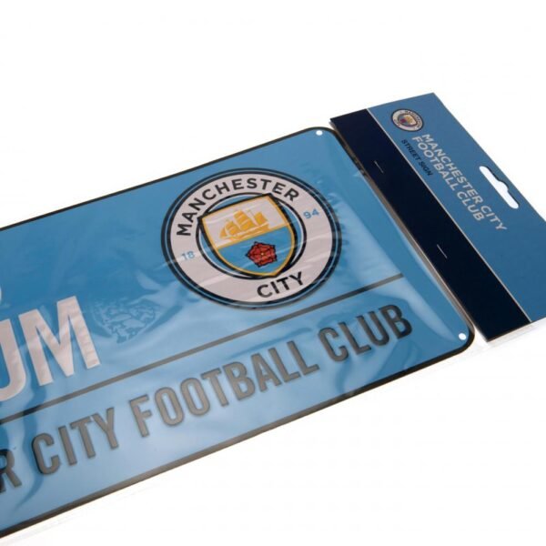 Official Manchester City FC Colour Street Sign Official Manchester City FC Colour Street Sign