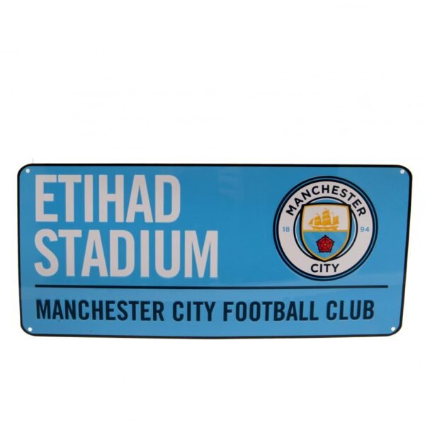 Official Manchester City FC Colour Street Sign Official Manchester City FC Colour Street Sign