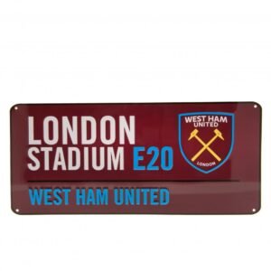 Official West Ham United FC Colour Street Sign Official West Ham United FC Colour Street Sign