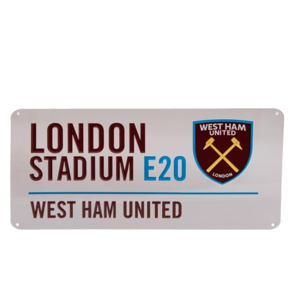 Official West Ham United FC White Street Sign Official West Ham United FC White Street Sign