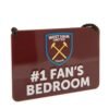Official West Ham United FC Bedroom Sign No1 Fan Official West Ham United FC Bedroom Sign No1 Fan