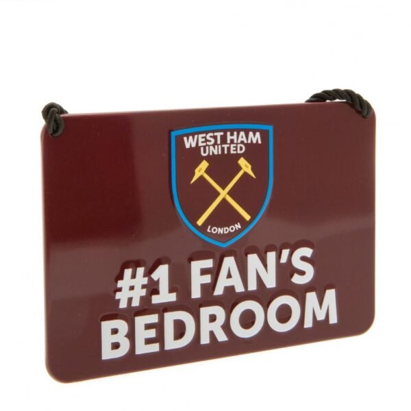 Official West Ham United FC Bedroom Sign No1 Fan Official West Ham United FC Bedroom Sign No1 Fan
