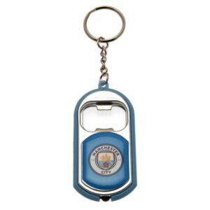 Official Manchester City FC Keyring Torch Bottle Opener