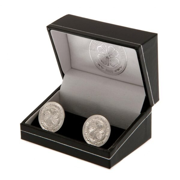 Official Celtic FC Silver Plated Formed Cufflinks Official Celtic FC Silver Plated Formed Cufflinks