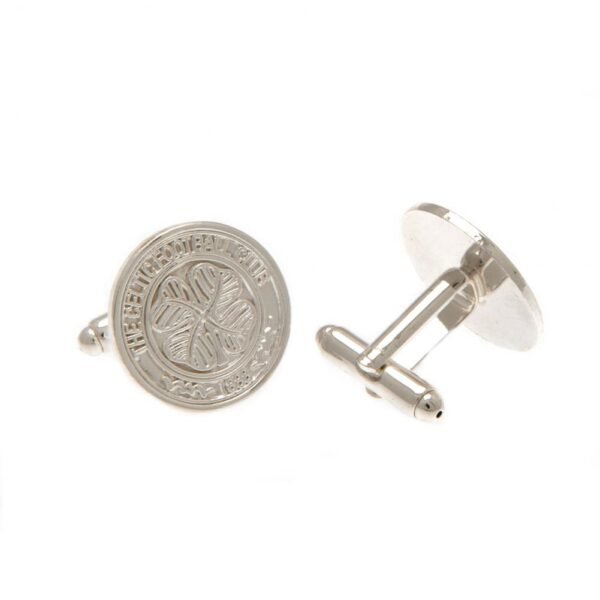 Official Celtic FC Silver Plated Formed Cufflinks Official Celtic FC Silver Plated Formed Cufflinks
