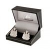 Official Newcastle United FC Silver Plated Formed Cufflinks Official Newcastle United FC Silver Plated Formed Cufflinks