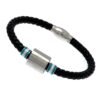Official Manchester City FC Colour Ring Leather Bracelet Official Manchester City FC Colour Ring Leather Bracelet