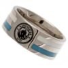 Official Manchester City FC Colour Stripe Ring Small Official Manchester City FC Colour Stripe Ring Small