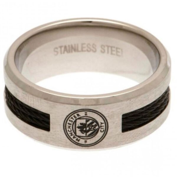 123098-Manchester-City-FC-Black-Inlay-Ring-3 Official Manchester City FC Black Inlay Ring Large