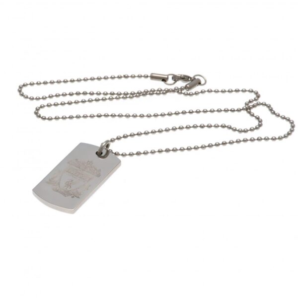 Official Liverpool FC Engraved Dog Tag & Chain Official Liverpool FC Engraved Dog Tag & Chain