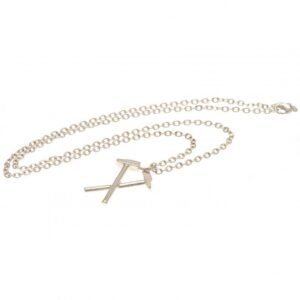Official West Ham United FC Silver Plated Pendant & Chain HM Official West Ham United FC Silver Plated Pendant & Chain HM