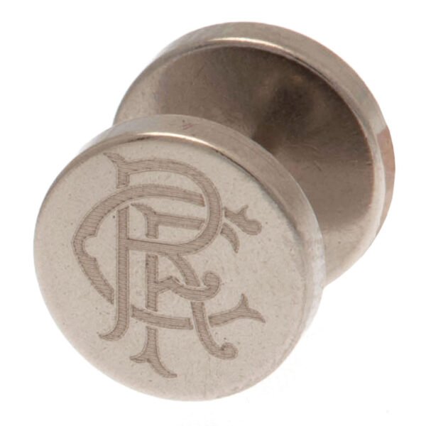 Official Rangers FC Stainless Steel Scroll Crest Stud Earring Official Rangers FC Stainless Steel Scroll Crest Stud Earring