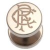 Official Rangers FC Stainless Steel Scroll Crest Stud Earring Official Rangers FC Stainless Steel Scroll Crest Stud Earring
