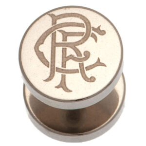 Official Rangers FC Stainless Steel Scroll Crest Stud Earring Official Rangers FC Stainless Steel Scroll Crest Stud Earring