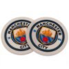 Official Manchester City FC 2pk Coaster Set Official Manchester City FC 2pk Coaster Set