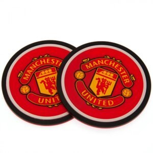 Official Manchester United FC 2pk Coaster Set Official Manchester United FC 2pk Coaster Set