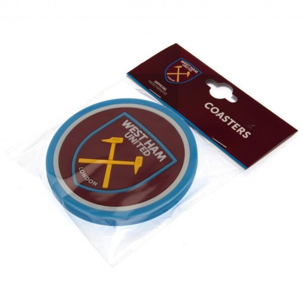 Official West Ham United FC 2pk Coaster Set Official West Ham United FC 2pk Coaster Set