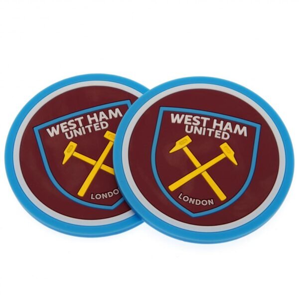 Official West Ham United FC 2pk Coaster Set Official West Ham United FC 2pk Coaster Set
