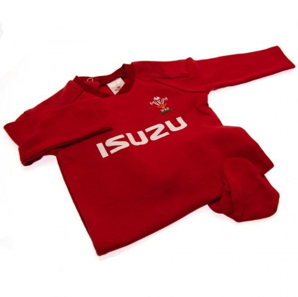150528-Wales-RU-Sleepsuit-PS-1 Official Welsh Rugby Union 9-12 Months Sleepsuit