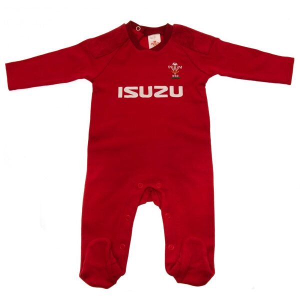 150528-Wales-RU-Sleepsuit-PS Official Welsh Rugby Union 9-12 Months Sleepsuit