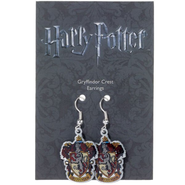 Official Harry Potter Silver Plated Gryffindor Hook Earrings