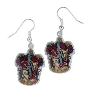 Official Harry Potter Silver Plated Gryffindor Hook Earrings