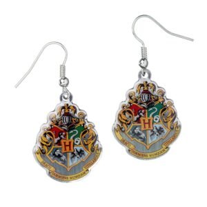 153385-Harry-Potter-Silver-Plated-Earrings-Hogwarts-1 Official Harry Potter Silver Plated Hogwarts Crest Hook Earrings