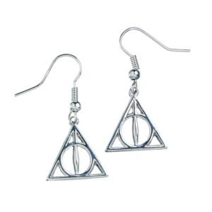 153386-Harry-Potter-Silver-Plated-Earrings-Deathly-Hallows Official Harry Potter Silver Plated Deathly Hallows Hook Earrings