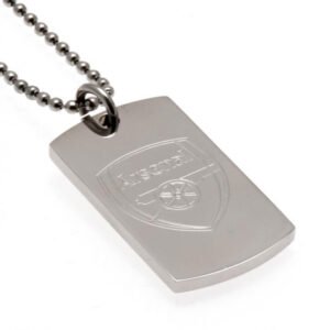 Official Arsenal FC Engraved Dog Tag & Chain