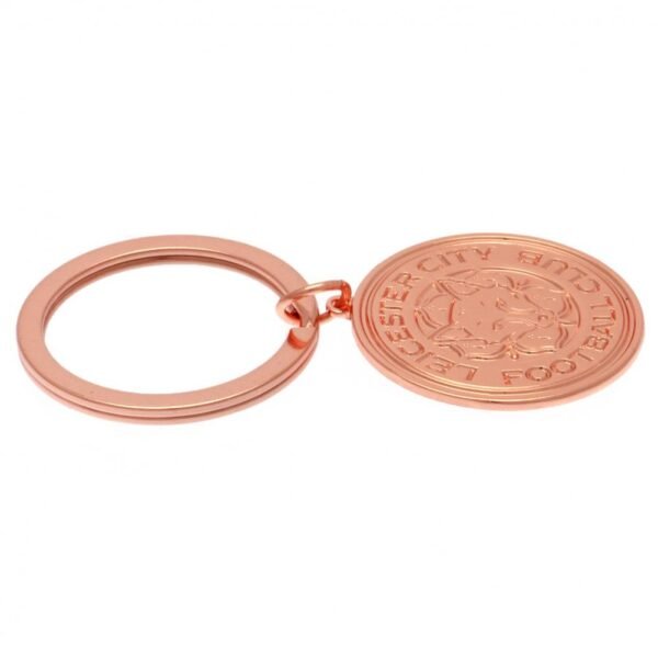 Official Leicester City FC Rose Gold Crest Keyring Official Leicester City FC Rose Gold Crest Keyring