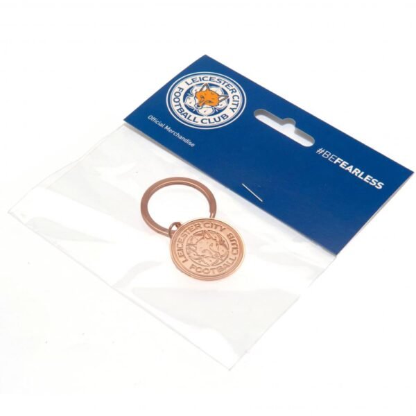 Official Leicester City FC Rose Gold Crest Keyring Official Leicester City FC Rose Gold Crest Keyring