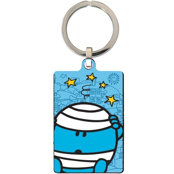 Official Mr. Men And Little Miss Mr Bump Metal Keyring