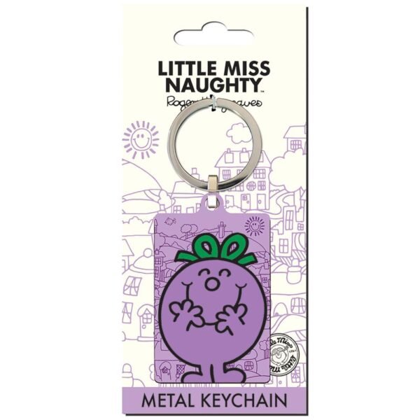 Official Mr. Men And Little Miss Little Miss Naughty Metal Keyring