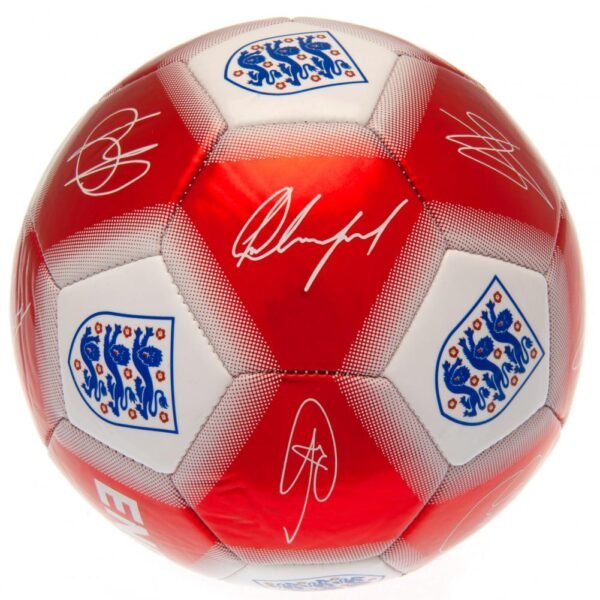 Official England FA Red & White Signature Football Official England FA Red & White Signature Football